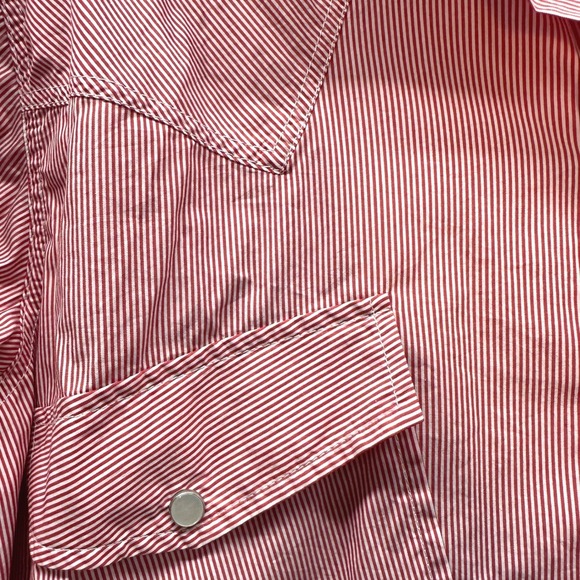 RIKA Studios by Ulrika Lundgren Levi Shirt Red White Stripe Western Size S - XL - Picture 8 of 10